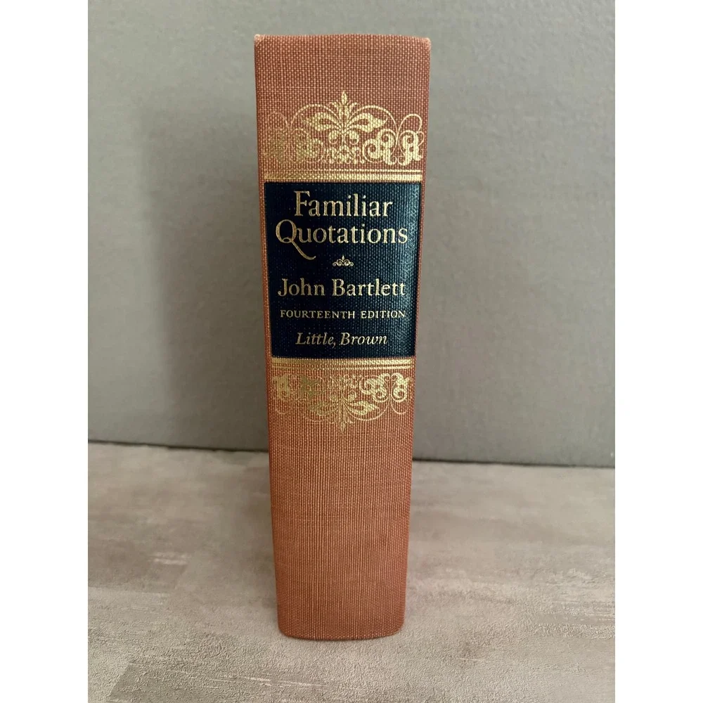 Bartlett's Familiar Quotations 14th Edition 1968 Little Brown Vintage Hardcover